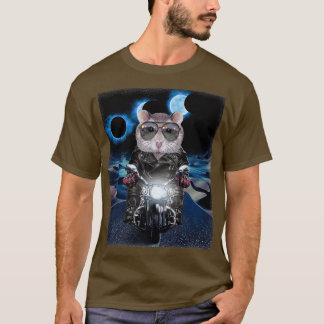 Dwarf Hamster Ride Motorrad Kreuzfahrt Wüste T-Shirt