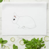 Dwarf Hotot Rabbit Disc Handtuch (Gefaltet)