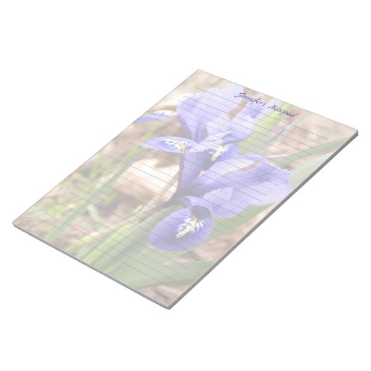 Dwarf Iris floralgeflechtetes Notepad Notizblock (angewinkelt)