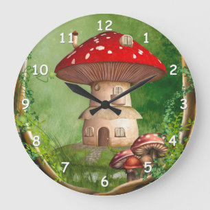 Dwarf Land Round Wall Clock Große Wanduhr