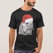 Dwarf Lop Eared Bunny Rabbit In Santa Claus Christ T-Shirt (Vorderseite)