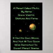 Dwarf Planet Pluto Limerick Poster (Vorne)