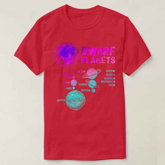 Dwarf Planets Science Space Solar Astronomy System T-Shirt (Design vorne)