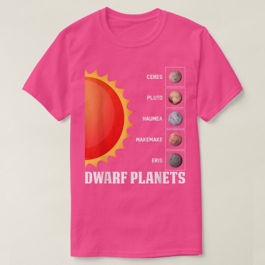 Dwarf Planets Space Explorer T-Shirt (Design vorne)
