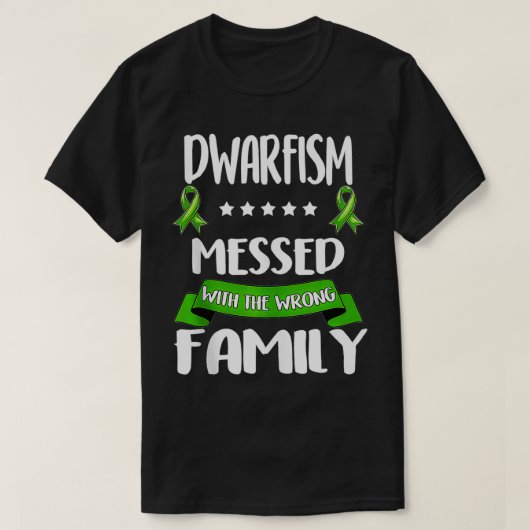 Dwarfism Awareness Little People Related Green Rib T-Shirt (Design vorne)