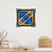 Dwarven Chest - Art Deco Fantasie Abstrakt Poster (Küche)