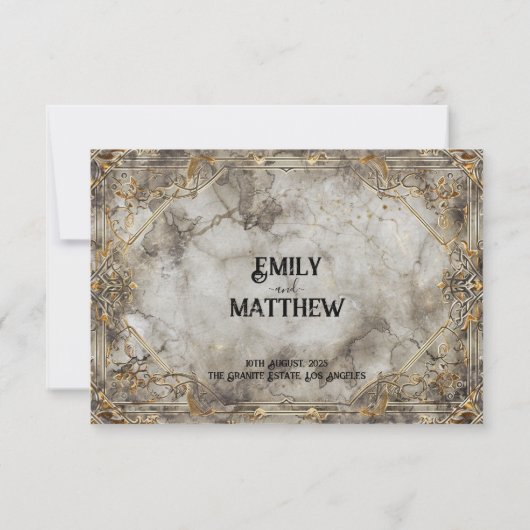 Dwarven Splendor Fantasy Wedding Danke Karte (Rückseite)