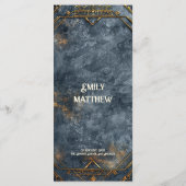 Dwarven Splendor Fantasy Wedding Menu Menükarte (Rückseite)