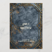 Dwarven Splendor Fantasy Wedding Menu Menükarte (Rückseite)