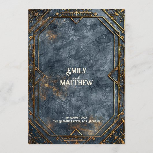 Dwarven Splendor Fantasy Wedding Menu Menükarte (Rückseite)