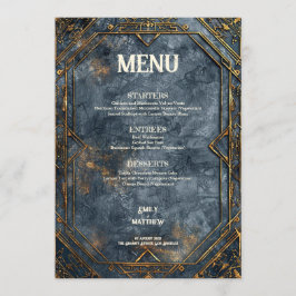 Dwarven Splendor Fantasy Wedding Menu Menükarte
