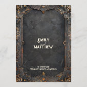 Dwarven Splendor Fantasy Wedding Menu Menükarte (Rückseite)