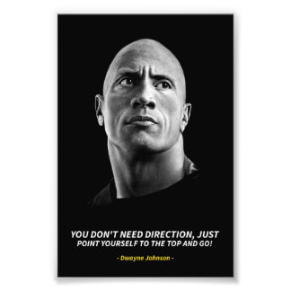 Dwayne Johnson quotes Photo Enlargement Fotodruck