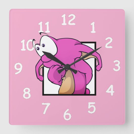 Dweeblinks Quadratische Wanduhr (Vorderseite)