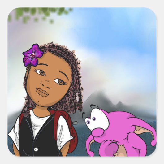 Dweeblinks Quadratischer Aufkleber (Vorderseite)