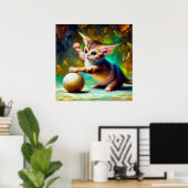 Dwelf Cat Poster (Heimbüro)