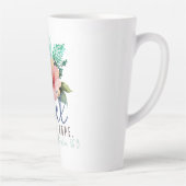 Dwell in Hope Bible Verse Floral Milchtasse (Rechts)