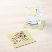 Dwell in Hope Verse Floral Rechteckiger Pappuntersetzer (Vor Ort)