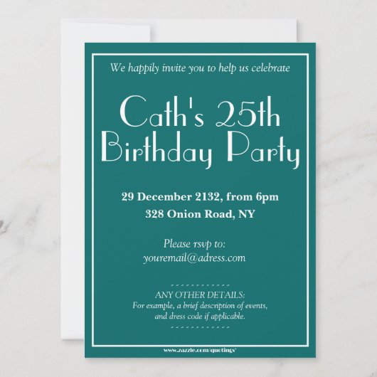 Dwell in Posse Einladung (Rückseite)