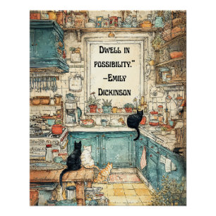 Dwell in Possibility-Emily Dickinson Poster