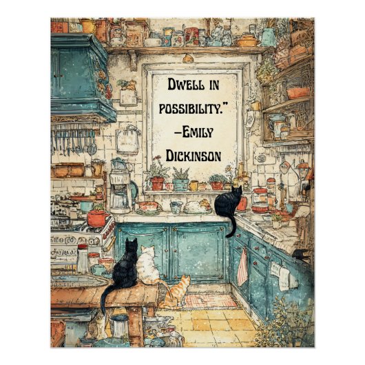 Dwell in Possibility-Emily Dickinson Poster (Vorderseite)