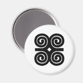 Dwennimmen | Demut Adinkra Symbol Magnet (Vorderseite/Rückseite)