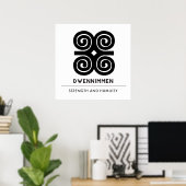 Dwennimmen | Demut Adinkra Symbol Poster (Heimbüro)