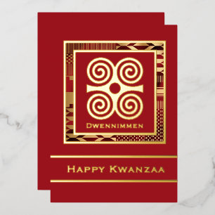 Dwennimmen Happy Kwanzaa Red Card Folien Feiertagskarte