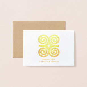 Dwennimmen Stärke Demut Adinkra Symbol Folienkarte