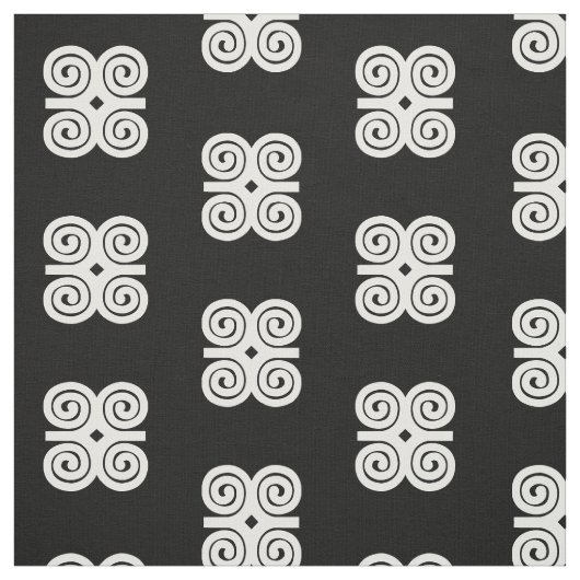 Dwennimmen Strength|Humility weißes Adinkra Symbol Stoff (Muster)