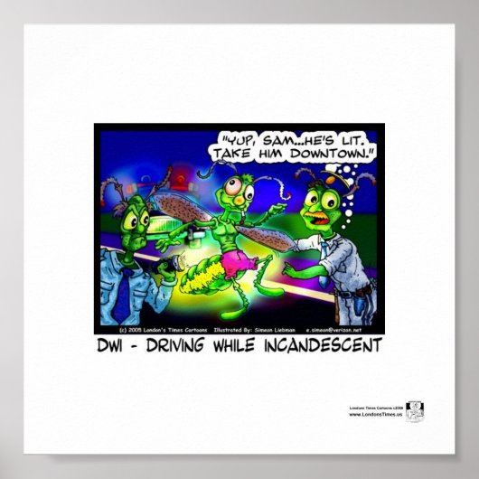 DWI Firefly Funny Londons Times Cartoon Poster (Vorne)