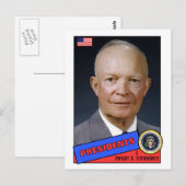 Dwight D. Eisenhower Baseball Card Postkarte (Vorne/Hinten)