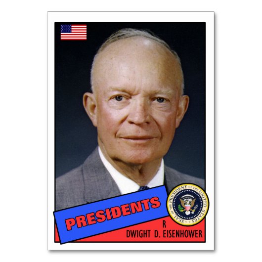 Dwight D. Eisenhower Baseball Card Tischnummer (Vorderseite)
