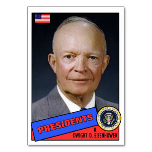 Dwight D. Eisenhower Baseballkarte Tischnummer
