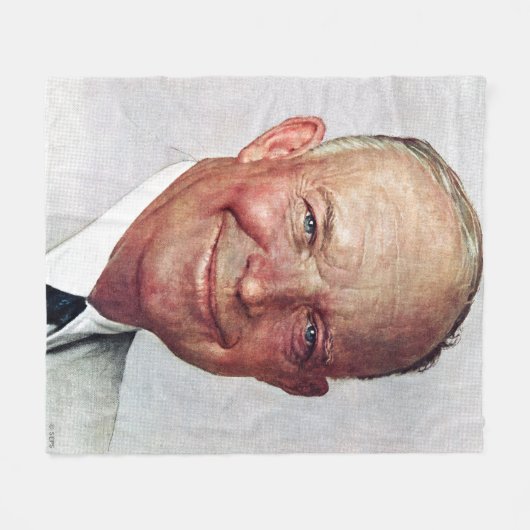 Dwight D. Eisenhower Fleecedecke (Vorderseite (Horizontal))