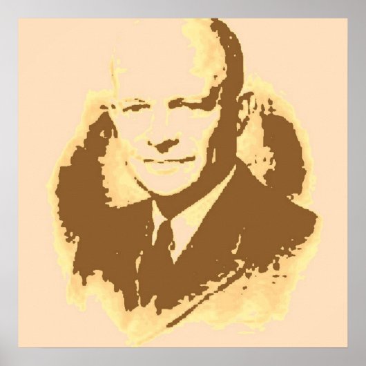 Dwight D Eisenhower Pop Art Poster (Vorne)