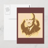 Dwight D Eisenhower Pop Art Postkarte (Vorne/Hinten)
