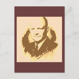 Dwight D Eisenhower Pop Art Postkarte