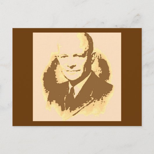 Dwight D Eisenhower Postkarte (Vorderseite)