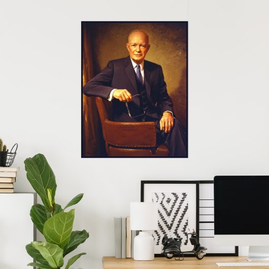Dwight D. Eisenhower Presidential Portrait Poster (Heimbüro)