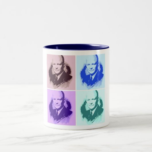 Dwight D Eisenhower Zweifarbige Tasse (Mittel)