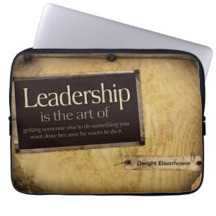 Dwight Eisenhower Inspiration Zitat "Leadership" Laptopschutzhülle