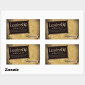 Dwight Eisenhower Inspiration Zitat "Leadership" Rechteckiger Aufkleber (Blatt)