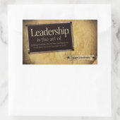 Dwight Eisenhower Inspiration Zitat "Leadership" Rechteckiger Aufkleber (Tasche)