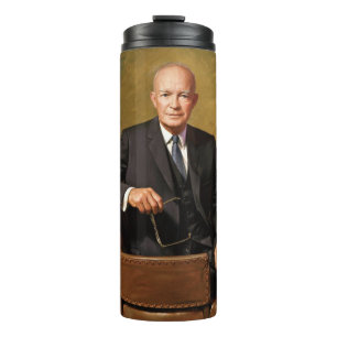 Dwight Eisenhower Präsident Weiße-Haus-Porträt Thermosbecher