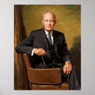 Dwight Eisenhower Präsident Weißes Haus Porträt Poster
