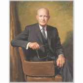 Dwight Eisenhower President White House Portrait Aufkleber (Vorderseite)