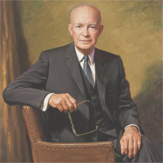 Dwight Eisenhower President White House Portrait Aufkleber (Vorderseite)