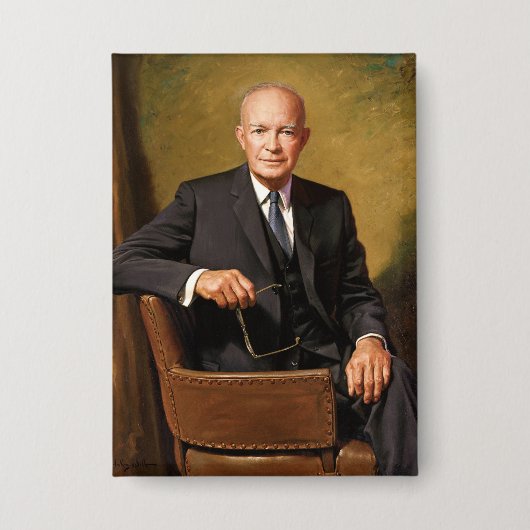 Dwight Eisenhower President White House Portrait Button (Vorderseite)