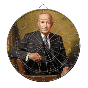 Dwight Eisenhower President White House Portrait Dartscheibe